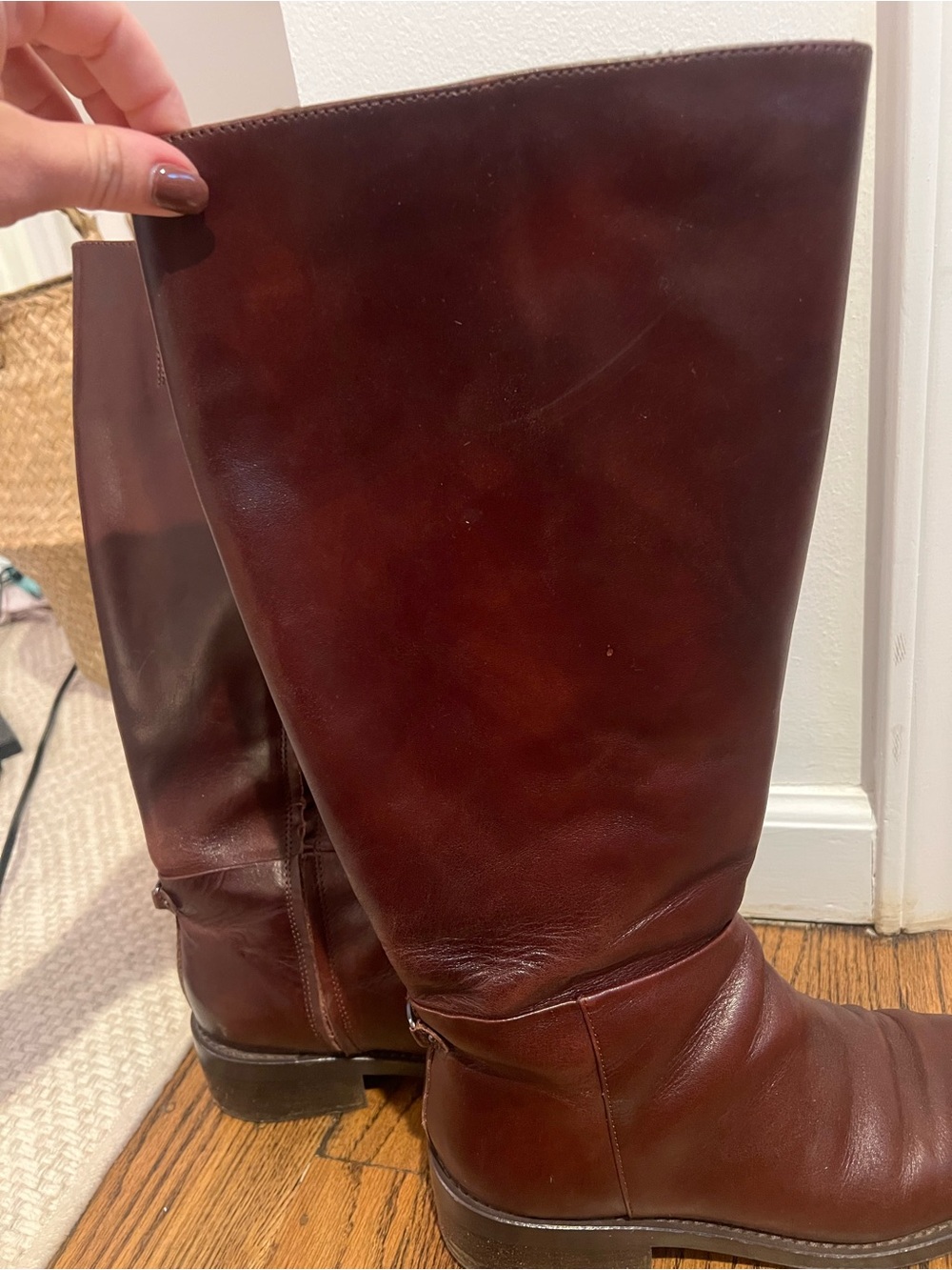 Sam Edelman Milla Wide Calf Knee High Dark Brown Boots- Size 10 - Picture 12 of 12